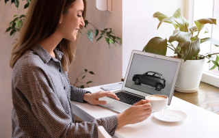 Buying a Car Online vs. a Dealership Graphic