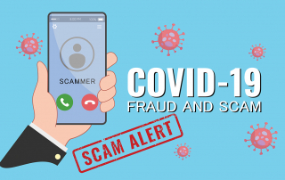 Beware of COVID-19 Scams Graphic