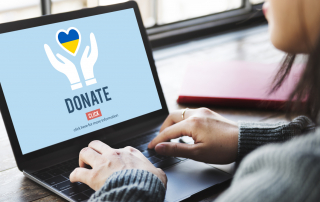 How to Safely Donate to Ukraine & Other Causes graphic